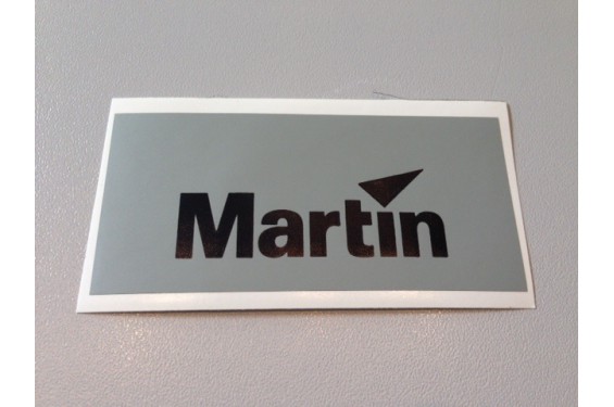 MARTIN - Sticker logo face arrière 75x35mm - Gris pour machine à fumée Magnum 2000 (Neuf)