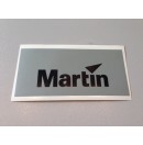 MARTIN - Sticker logo face arrière 75x35mm - Gris pour machine à fumée Magnum 2000 (Neuf)