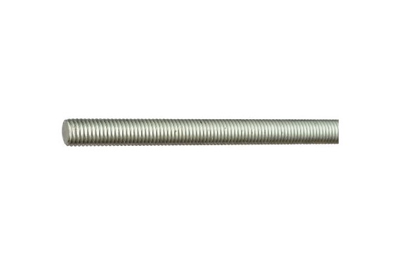 Threaded rod length 1m - NFE 25136 - Steel - Class 4.6 ZN - 10mm Diameter (New)
