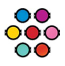 CLAY PAKY - Dichroïque bleu pour lyre Alpha Spot/Wash (Neuf)