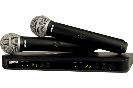 SHURE - Ensemble micro &agrave; main HF sans fil BLX288E/SM58 (Neuf)