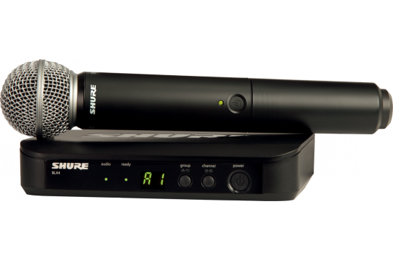SHURE - Ensemble micro &agrave; main HF sans fil BLX24e/SM58 (Neuf)