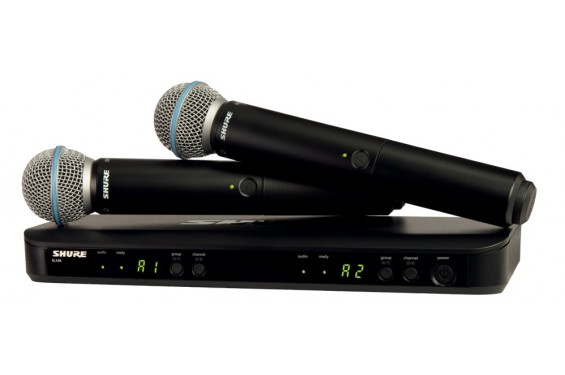 SHURE - Ensemble micro &agrave; main HF sans fil avec 1 r&eacute;cepteur double BL88e et 2 &eacute;metteurs main BLX2 avec capsule dynamique supercar