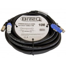 BRITEQ - Combined Powercon to XLR cable - 10m (New)
