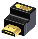 PROCAB - Adaptateur HDMI mâle 19 pôles vers HDMI femelle 19 pôles - coudé 90° - BSP460 (Neuf)