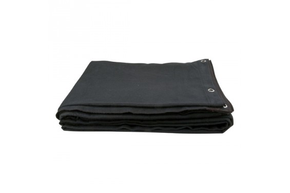 Rideau / Pendrillon coton noir class&eacute; M-1 avec oeill&egrave;res 6x4.50m de haut (Neuf)