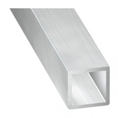 Profilé carré à angles arrondis en aluminium Brut filé 6060 T6 50x50mm  - Epaisseur 3 mm - Vendu par barre de 6M (Neuf)