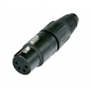 NEUTRIK - Fiche Femelle XLR 4 pôles NC4FX-B noir (Neuf)