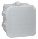 BLM - Boite carrée de dérivation 80x80x42 étanche plexo gris - IP55/IK07 - 650°C (Neuf)