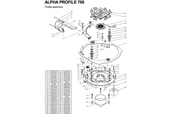 CLAY PAKY - Axe simple moteur L13 pour Alpha Profile 700 - pi&egrave;ce n&deg;7 (Neuf)