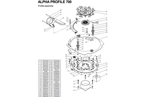 CLAY PAKY - Axe simple moteur L13 pour Alpha Profile 700 - pièce n°7 (Neuf)