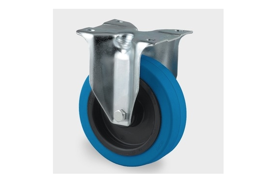 TENTE - Roulette Fixe sans frein D=125mm - Bleu (Neuf)