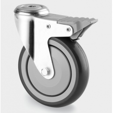 TENTE - Roulette Pivotante à oeil avec frein D100mm - Gris  (Neuf)