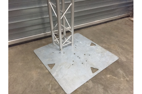 Square base galvanized steel - 1x1m - 40kg (New)