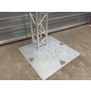 Embase carrée en acier galvanisé - 1mx1m - 40Kg (Neuf)