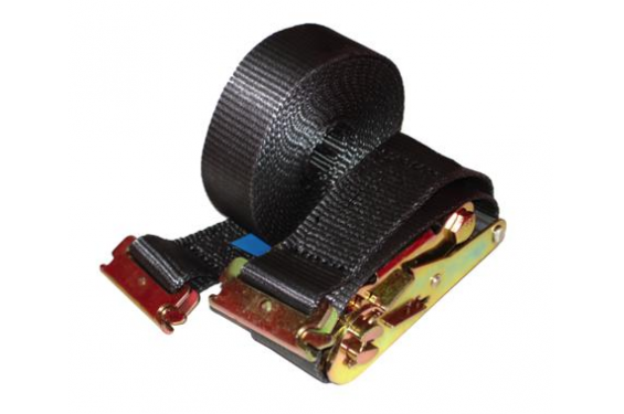 Sangle d'arrimage 50mm en 2 parties avec tendeur &agrave; cliquet - 6m de long (Neuf)