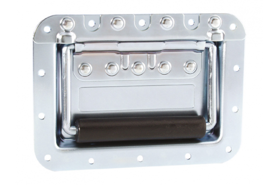 ADAM HALL - Grande Poign&eacute;e encastrable &agrave; ressort cuvette 14 mm - Acier (Neuf)