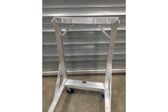 MoveX - Chariot Alu de transport pour 6 praticables position verticale 2x1m (Neuf)