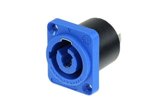 NEUTRIK - Embase secteur d'entr&eacute;e femelle Powercon 3 p&ocirc;les s&eacute;rie D sans isolation NAC3MPA-1-WOT (Neuf)