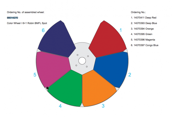 ROBE - Roue de couleurs n°1 assemblée pour ROBIN BMFL Spot (Neuf)