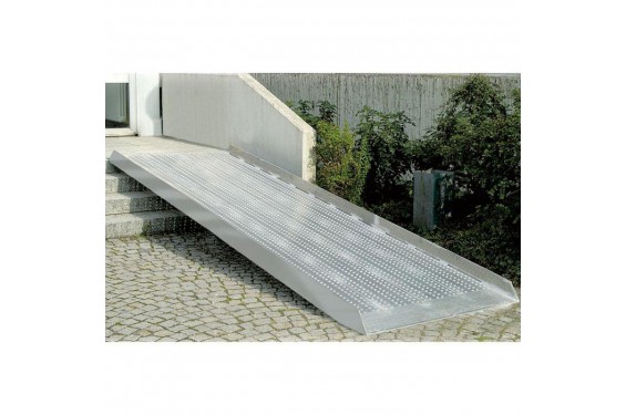 MoveX - Rampe d'acc&egrave;s pour personnes &agrave; mobilit&eacute; r&eacute;duite (PMR) en alu - sur mesure - Ex:(l) 1,40m x (L) 2,50m (Neuf)