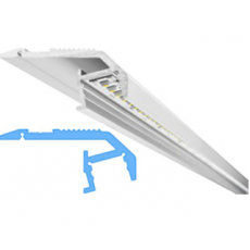BARTHELME - Profilé en aluminium pour nez de marche Scala Downlight - 54x25mm - 2 m de long (Neuf)