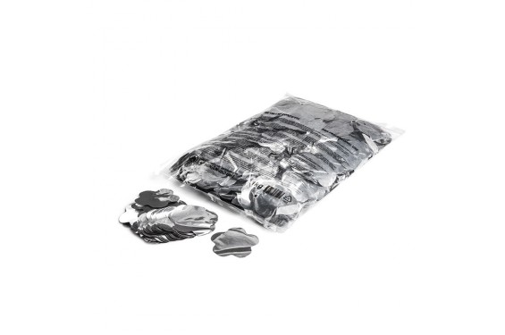 Confettis M&eacute;talliques fleur - Argent  - 1kg (Neuf)