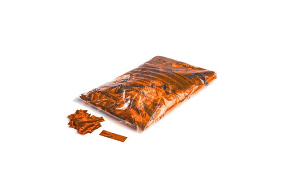 MAGIC FX - Confettis M&eacute;talliques rectangulaires - Orange - 1kg (Neuf)