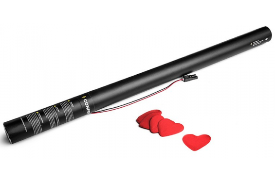 MAGIC FX - Canon à confettis électrique à usage unique - 80cm - Coeur Rouge  (Neuf)