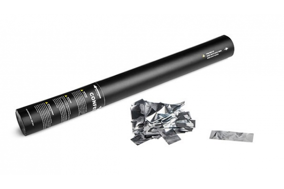 MAGIC FX - Canon à confettis métalliques manuel - 50cm - Argent (Neuf)