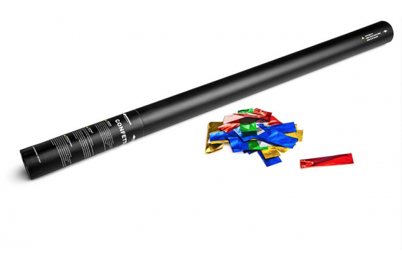 Canon à confettis métalliques manuel - 80cm - Multicolore (Neuf)
