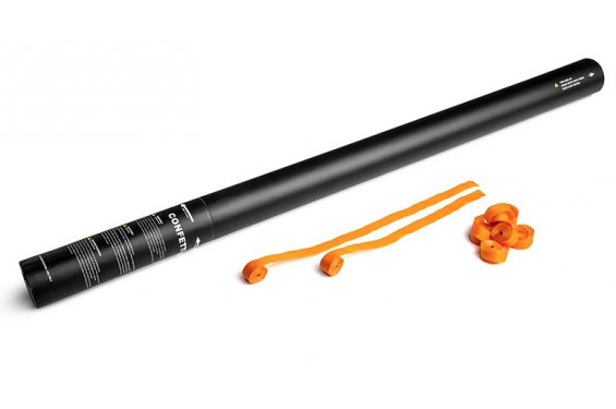 Canon à serpentins manuel - 80cm - Orange (Neuf)