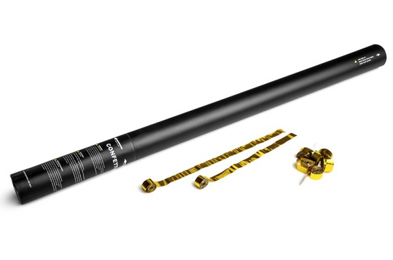 Canon &agrave; serpentins m&eacute;talliques manuel - 80cm - Or (Neuf)