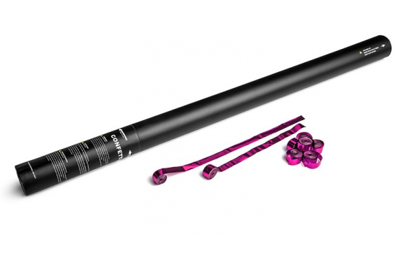 Canon &agrave; serpentins m&eacute;talliques manuel - 80cm - Rose (Neuf)