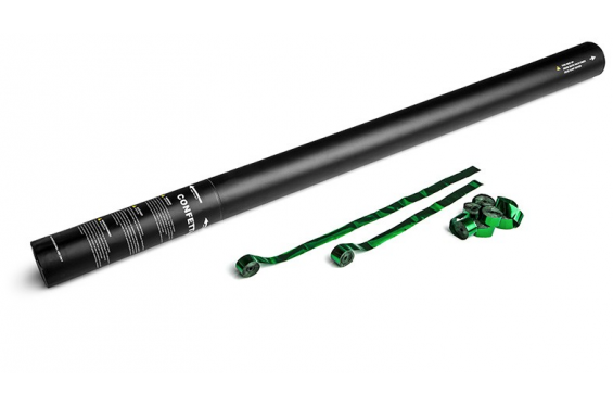 Canon &agrave; serpentins m&eacute;talliques manuel - 80cm - Vert (Neuf)