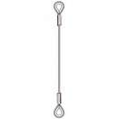 Elingue câble acier Galva Gainée transparent - 1brin D10mm 2 boucles cosses - 1000 kg - 6.00m (Neuf)