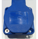 PCE - Female blue base EEC 250V - 16A - 2 contacts with valve (New)