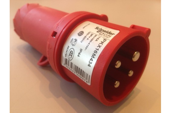 SCHNEIDER - Prise Femelle rouge CEE 380V - 16A - 4 contacts - PKX16M434 (Occasion)