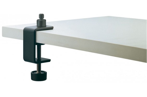 K&M - Pied de table pour microphone pince avec vis3/8" - Noir (Neuf)