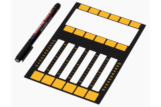 MA LIGHTING - Planche magn&eacute;tique 6 faders pour DOT2 - inclus feutre pour annotations (Neuf)