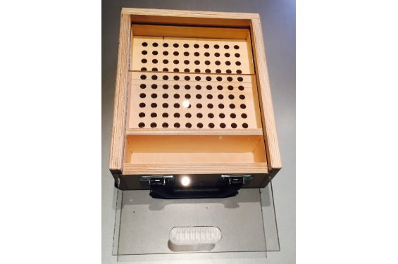 Flight-case en bois pour 100 goupilles (Neuf)