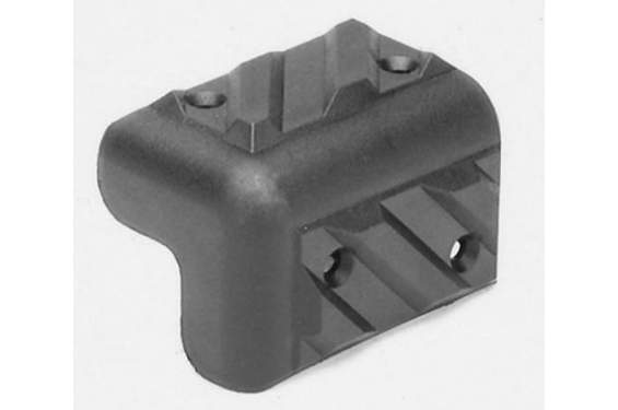 Coin plastique pour flight-case - Noir - 83x53mm (Neuf)