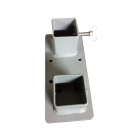 MoveX - Adaptateur pour ajouter une roulette sur les pieds doubles de praticable - tubes 48/50mm ronds ou carrés (Neuf)