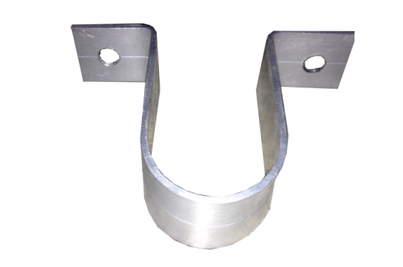 Support aluminium de tube ø 50 mm en forme de pontet (Neuf)