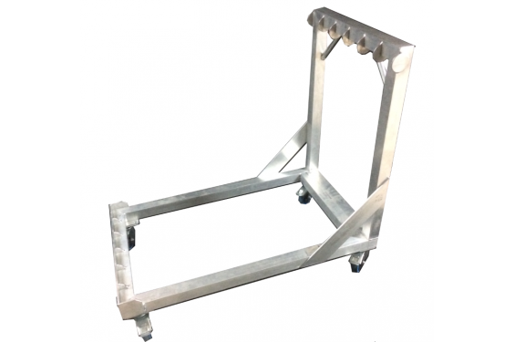 MoveX - Chariot Alu de transport pour 6 praticables position verticale 1x1m (Neuf)