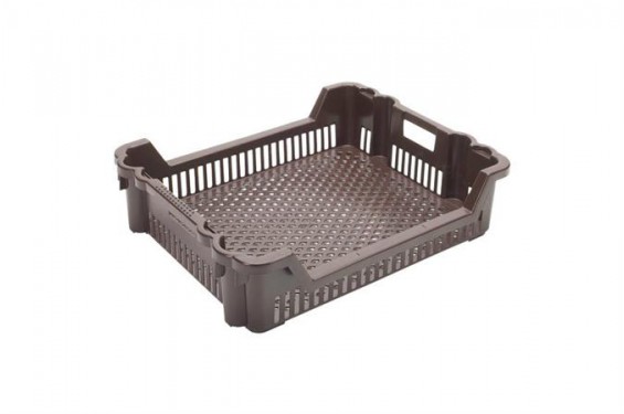 Bac emboitable - 620x500x150mm - Ajour&eacute; - Gris - (Neuf)