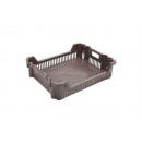 Bac emboitable - 620x500x150mm - Ajouré - Gris - (Neuf)