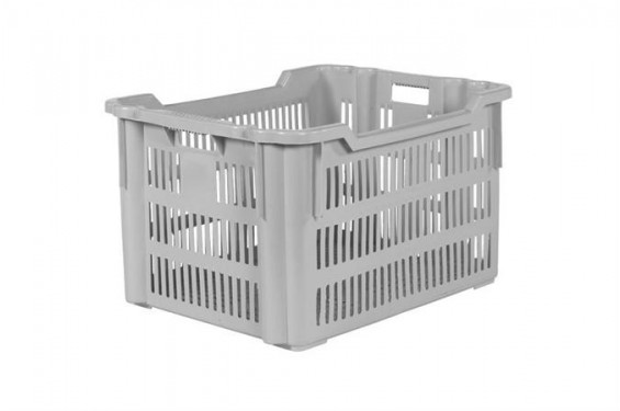 Bac emboitable - ROTA - 620X500X360mm - Ajour&eacute; - Gris - (Neuf)