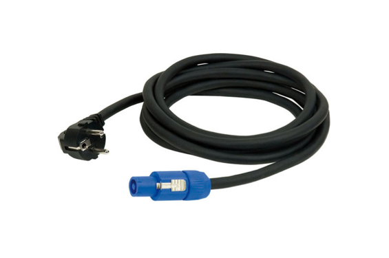 Câble d'alimentation Schuko vers Powercon 1mètre PVC 3G0.75mm² (Neuf)
