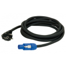 Câble d'alimentation Schuko vers Powercon 1mètre PVC 3G0.75mm² (Neuf)